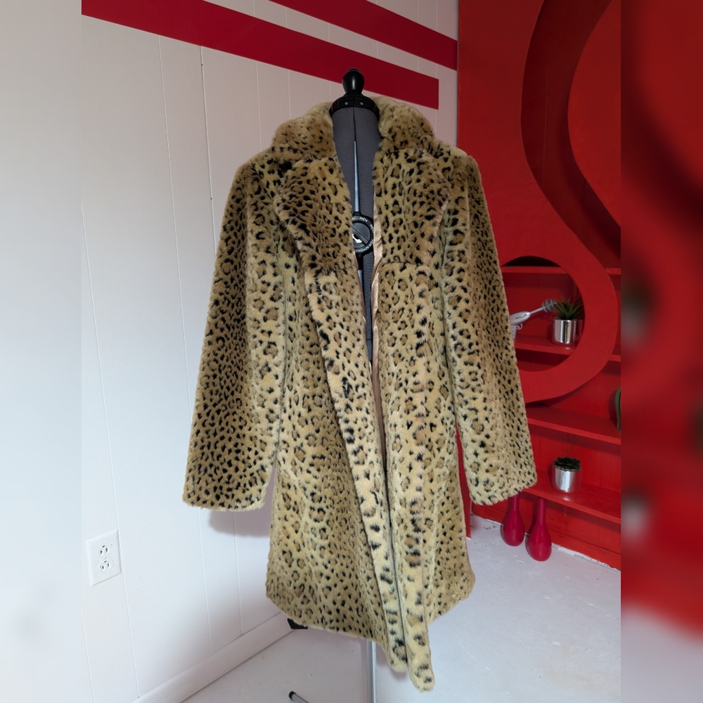 Vintage Leopard Print Teddy Jacket